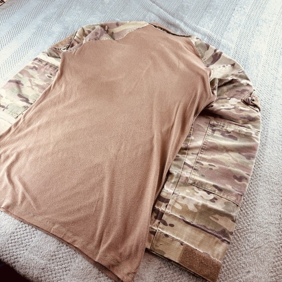 Tru-Spec Multicam/Coyote 1/4 Zip - Cordura Combat Shirt - Size Medium Regular - Picture 6 of 11